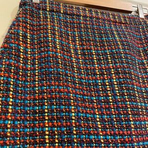 Kate Spade 4 Rainbow & Black Tweed Pencil Skirt- EUC